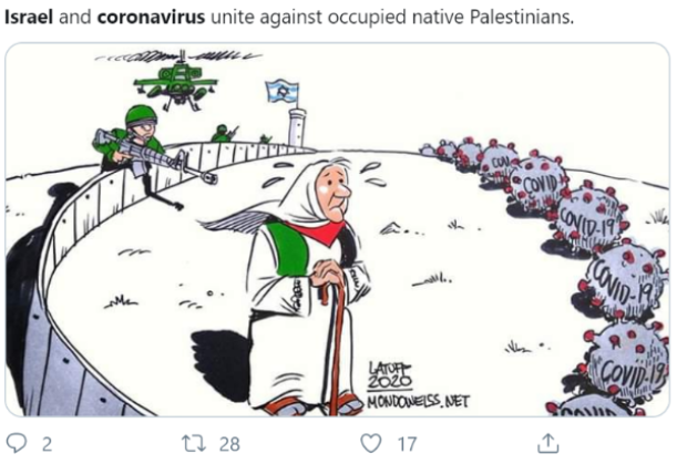 israel coronavirus antisemitic cartoon